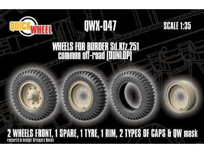 Sd.Kfz. 251 - Wheels Common Off-road (Dunlop / For Border Models Kits) - image 1