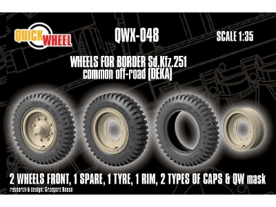 Sd.Kfz. 251 - Wheels Common Off-road (Deka / For Border Models Kits) - image 1