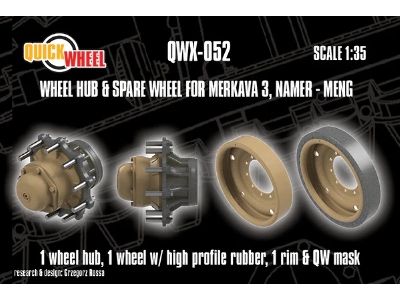 Merkava 3 AndÂ namer - Wheel Hub & Spare WheelÂ (For Meng Kits) - image 1