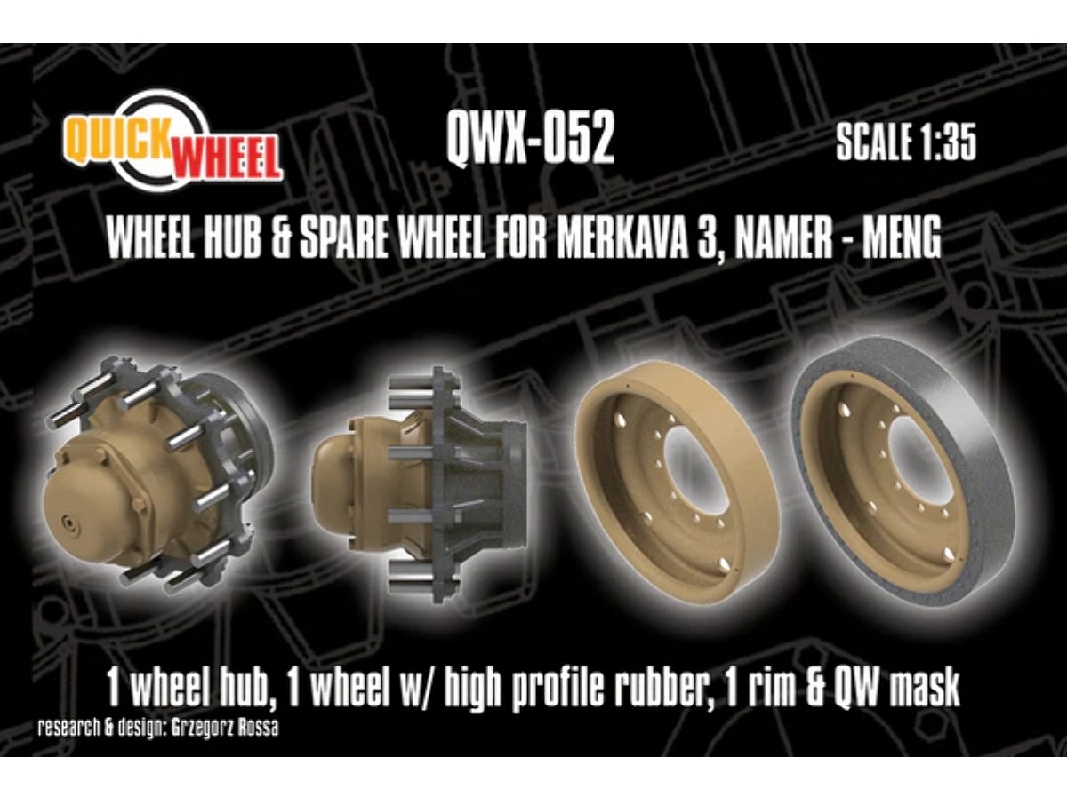 Merkava 3 AndÂ namer - Wheel Hub & Spare WheelÂ (For Meng Kits) - image 1