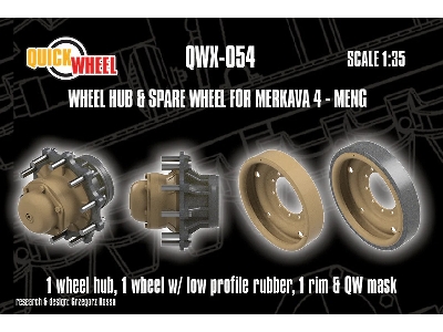 Merkava 4 - Wheel Hub & Spare Wheel (For Meng Kits) - image 1