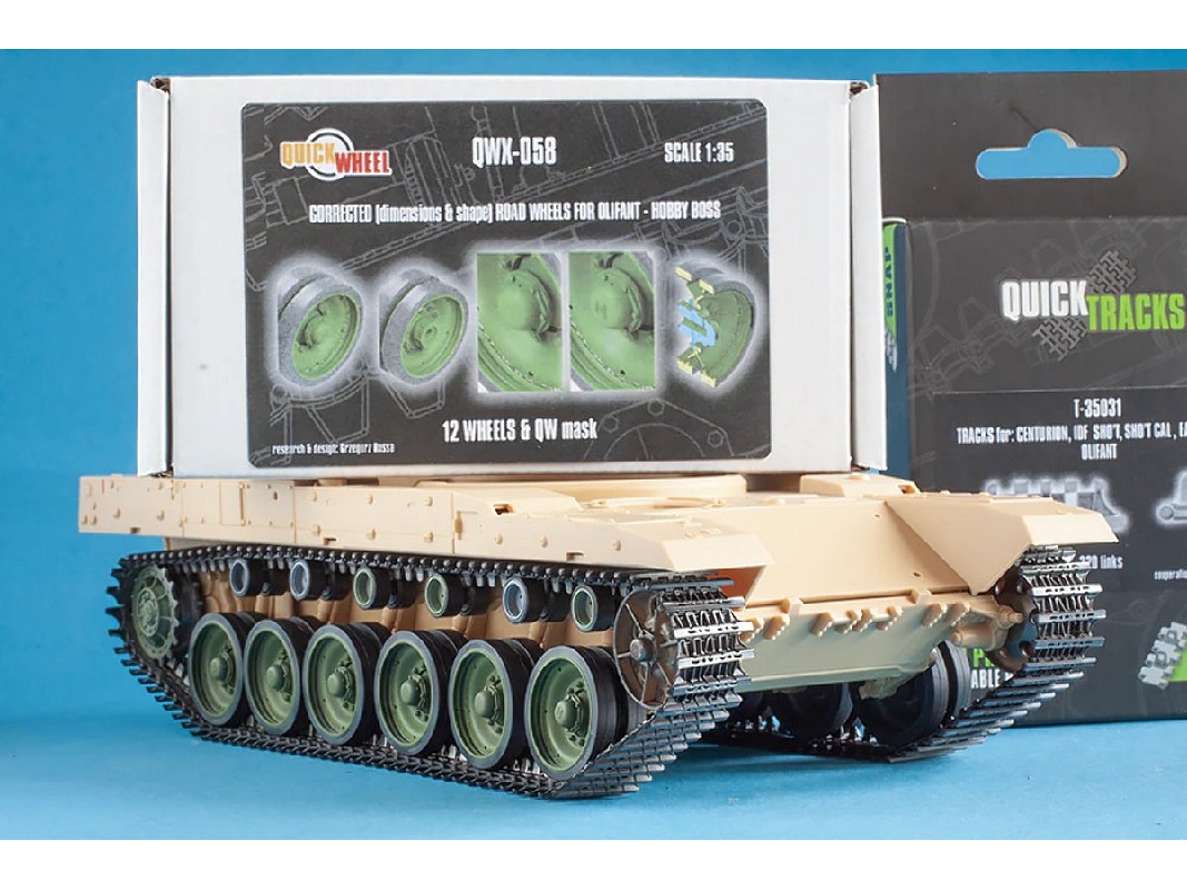 Olifant Corrected Road Wheels - 12 Wheels & Qw Mask (For Hobby Boss Kits) - image 1