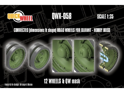 Olifant Corrected Road Wheels - 12 Wheels & Qw Mask (For Hobby Boss Kits) - image 3