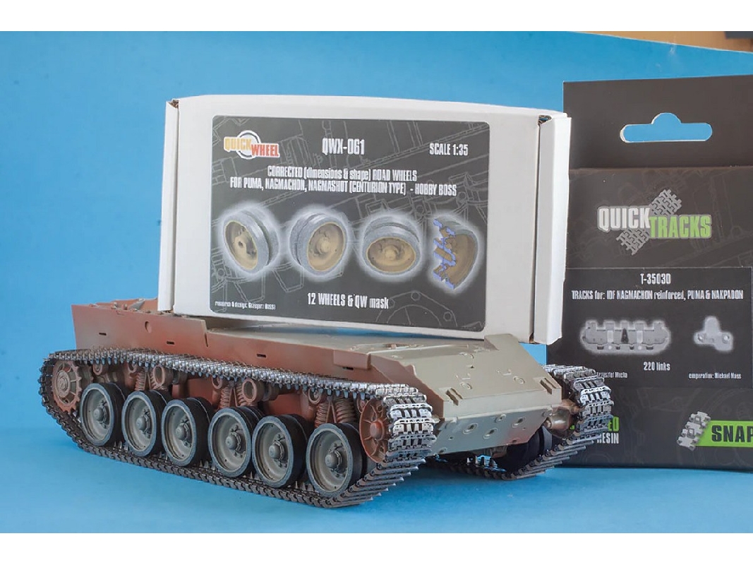 Puma, Nagmachon And Nagmashot (Centurion Type) - Corrected Road Wheels 12 Wheels & Qw Mask (For Hobby Boss Kits) - image 1