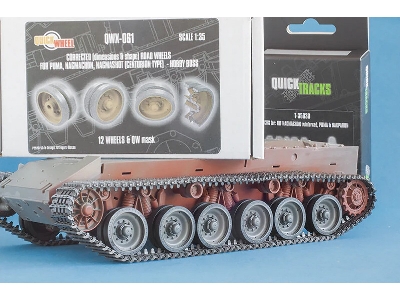 Puma, Nagmachon And Nagmashot (Centurion Type) - Corrected Road Wheels 12 Wheels & Qw Mask (For Hobby Boss Kits) - image 3