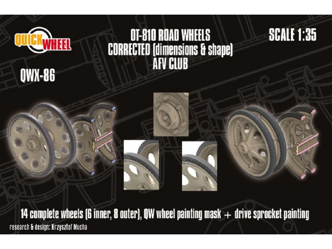 Ot-810 - Corrected Road Wheels (For Afv Club Kits) - image 1