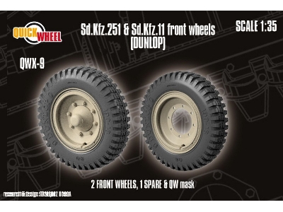 Sd.Kfz. 251 & 11 - Front Wheels (Dunlop) - image 1