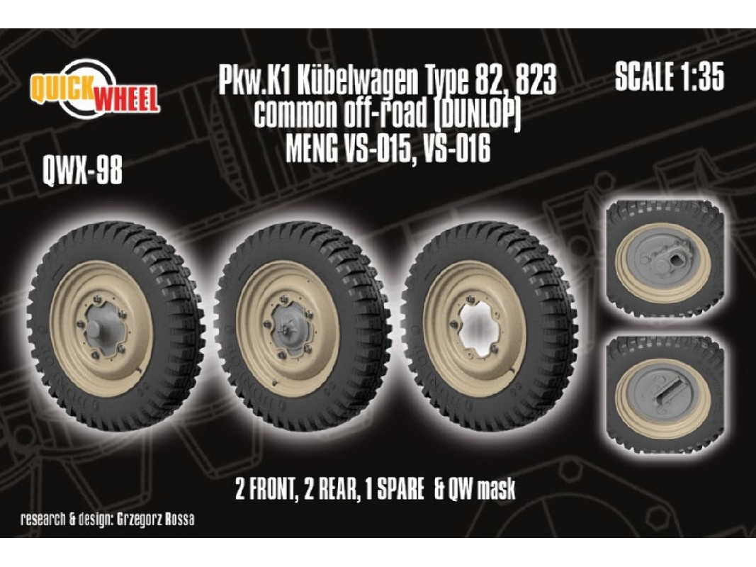 Pkw. K1 Kubelwagen Type 82 - 823 Common Off-road (Dunlop / For Meng Kits) - image 1