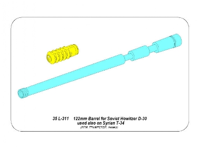 122mm Barrel for Soviet Howitzer D-30 used also on Syrian T-34 - image 13