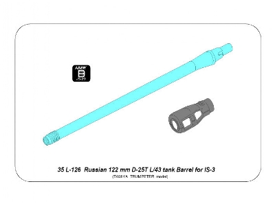 Russian 122 mm D-25T L/43 tank Barrel for IS-3 - image 10