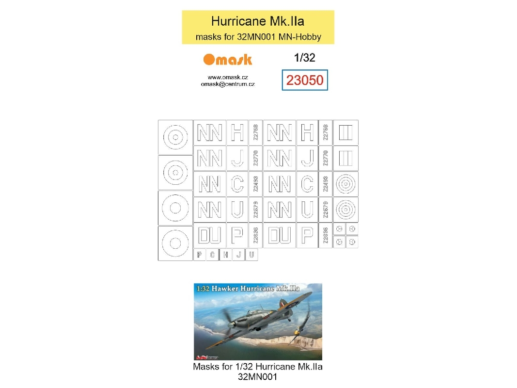 Hawker Hurricane Mk.Iia - Masks (For Mn-hobby 32mn001 Kit) - image 1