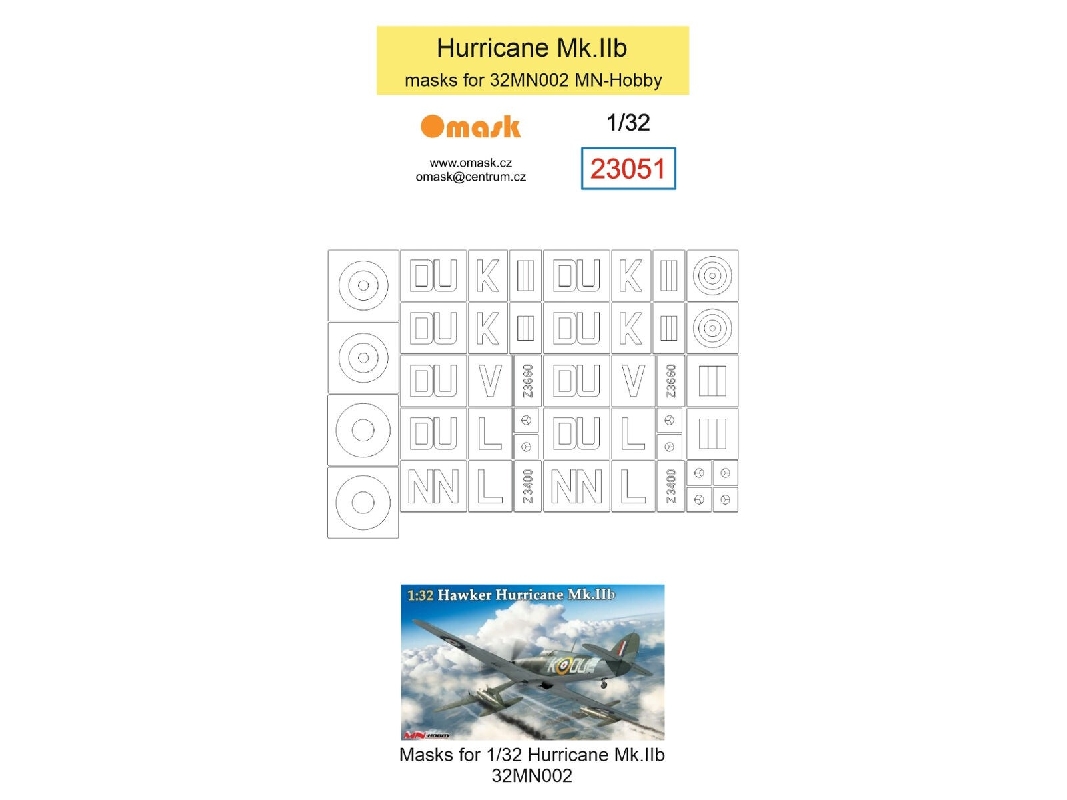 Hawker Hurricane Mk.Iib - Masks (For Mn-hobby 32mn002 Kit) - image 1