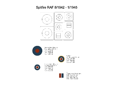 Supermarine Spitfire - Raf Late Masks For Insignias (August 1942 - January 1945) - image 2
