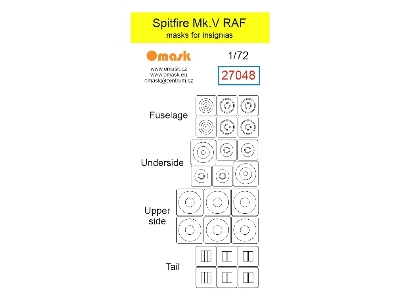 Supermarine Spitfire Mk.V - Raf Masks For Insignias - image 1