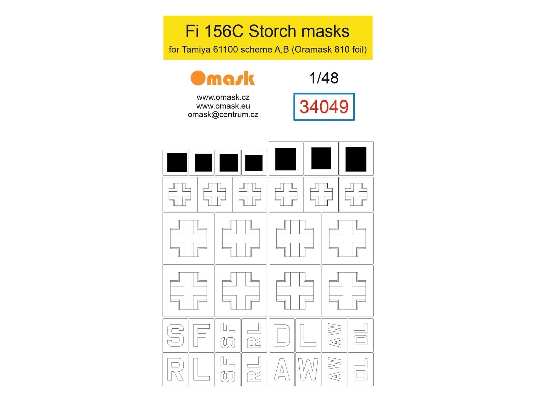 Fieseler Fi 156 C Storch - Masks (For Tamiya 61100 Kit Scheme A And B) - image 1