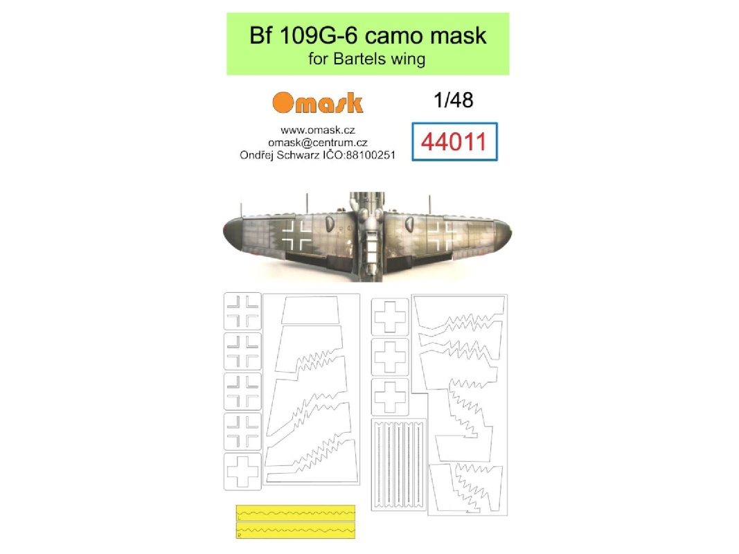 Bf 109g-6 Camo Mask For Bartels Wing - image 1