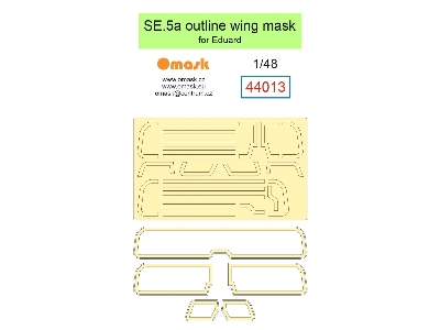 Royal Air Factory Se.5a - Outline Wing Masks (For Eduard Kits) - image 1