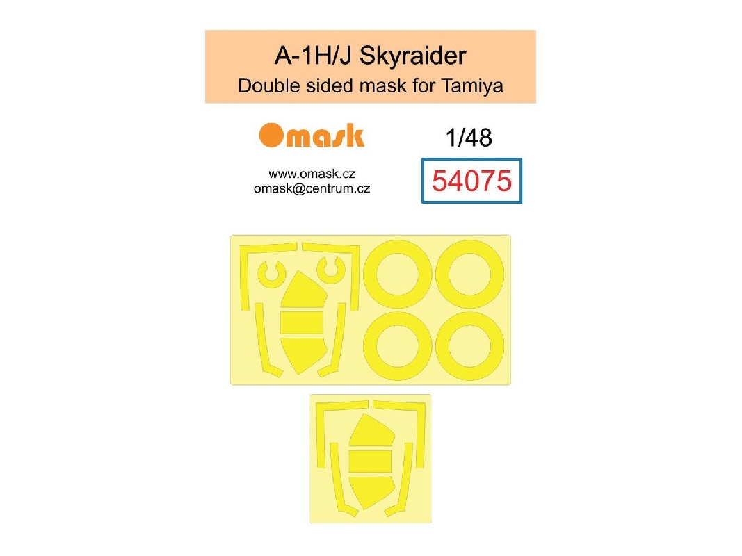 Douglas A-1h/J Skyraider - Double Sided Mask (For Tamiya Kits) - image 1