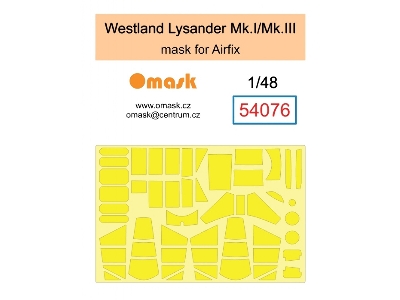 Westland Lysander Mk.I / Mk.Iii - Mask (For Airfix Kits) - image 1