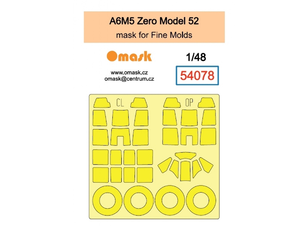 Mitsubishi A6m5 Zero Model 52 - Mask Set (For Fine Molds Kits) - image 1