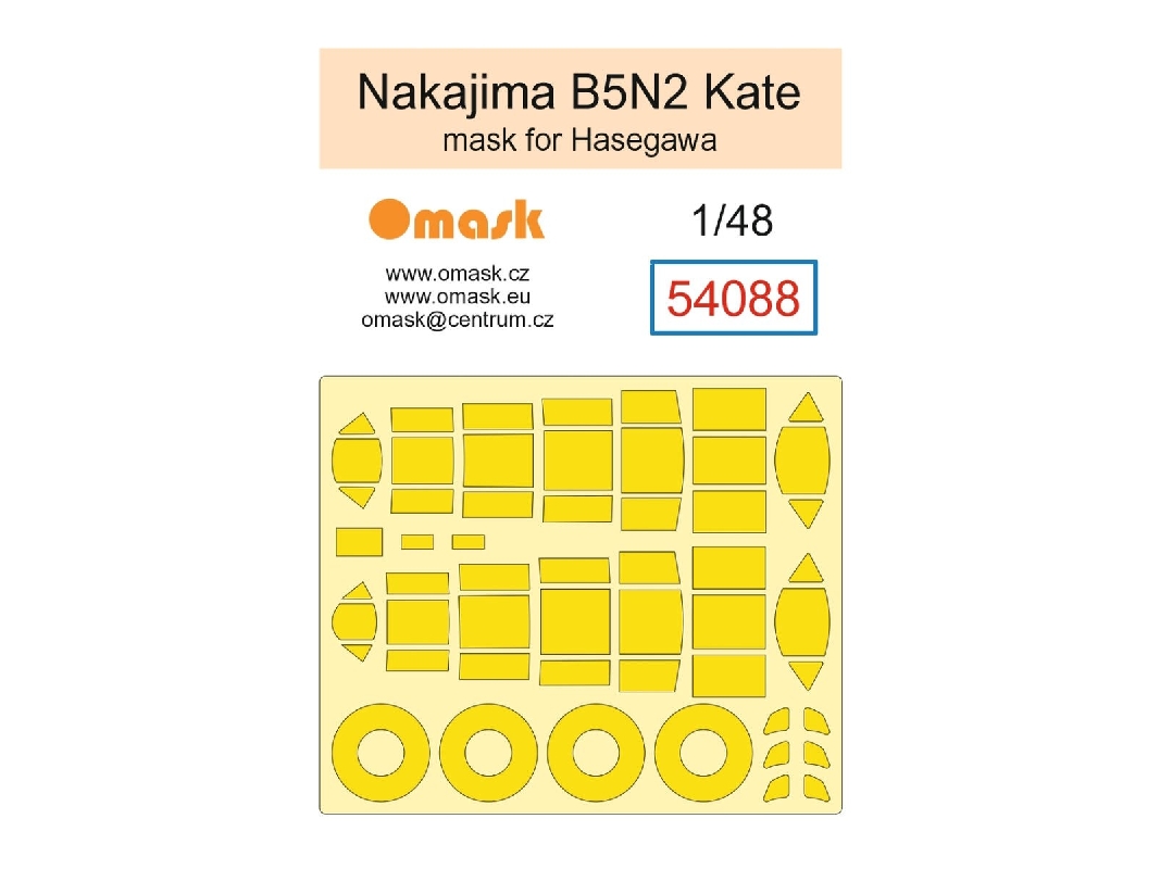 Nakajima B5n2 Kate - Mask Set (For Hasegawa Kits) - image 1
