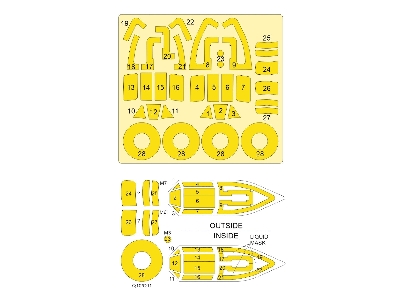 Hawker Typhoon Mk. I Car Door - Double Sided Mask Set (For Hasegawa And Hobby 2000 Kits) - image 2