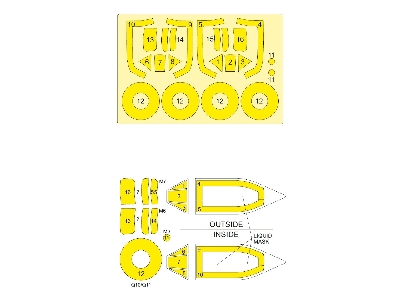 Hawker Typhoon Mk. I Tear Drop - Double Sided Mask Set (For Hasegawa And Hobby 2000 Kits) - image 2