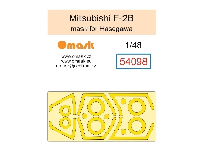 Mitsubishi F-2b - Mask Set (For Hasegawa Kits) - image 1