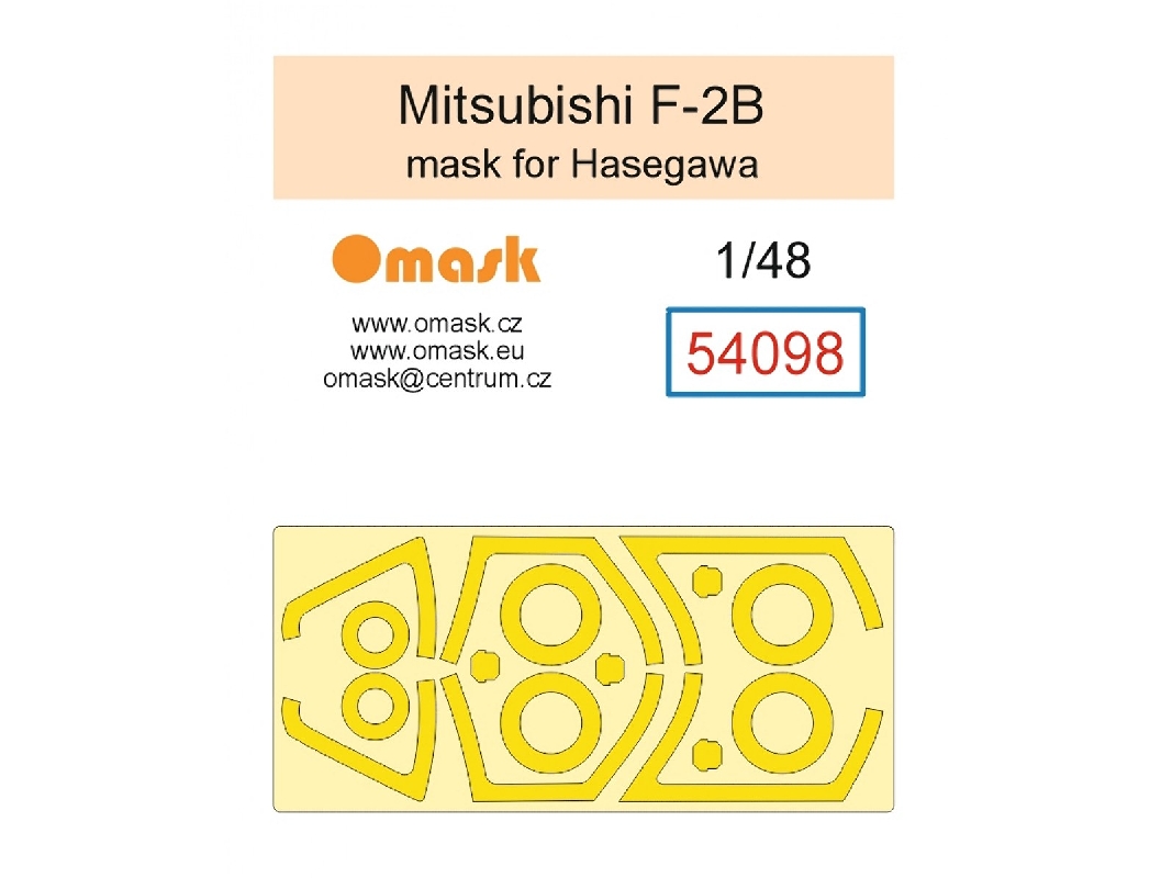 Mitsubishi F-2b - Mask Set (For Hasegawa Kits) - image 1