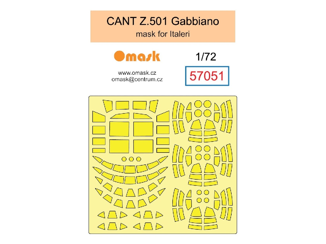 Cant Z.501 Gabbiano - Mask Set (For Italeri Kits) - image 1