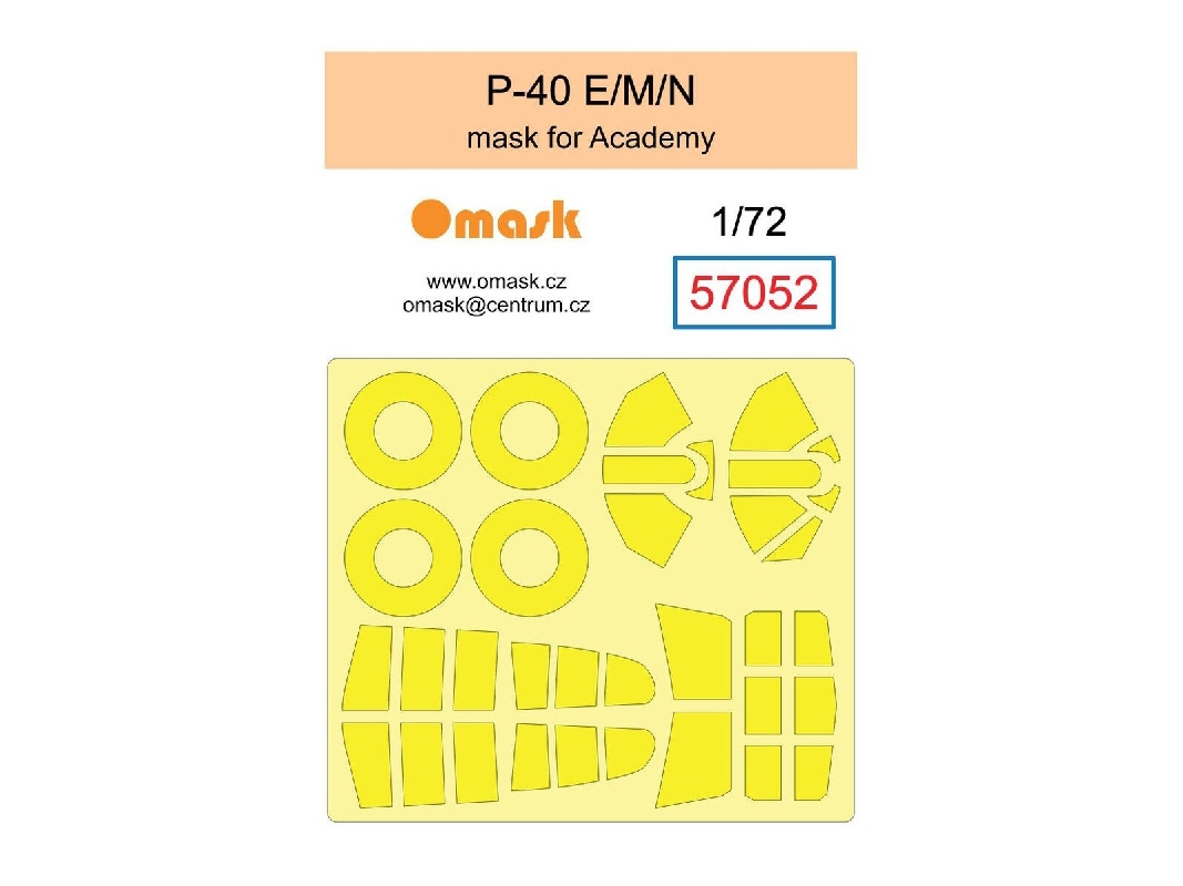 Curtiss P-40 E/M/N - Mask Set (For Academy Kits) - image 1