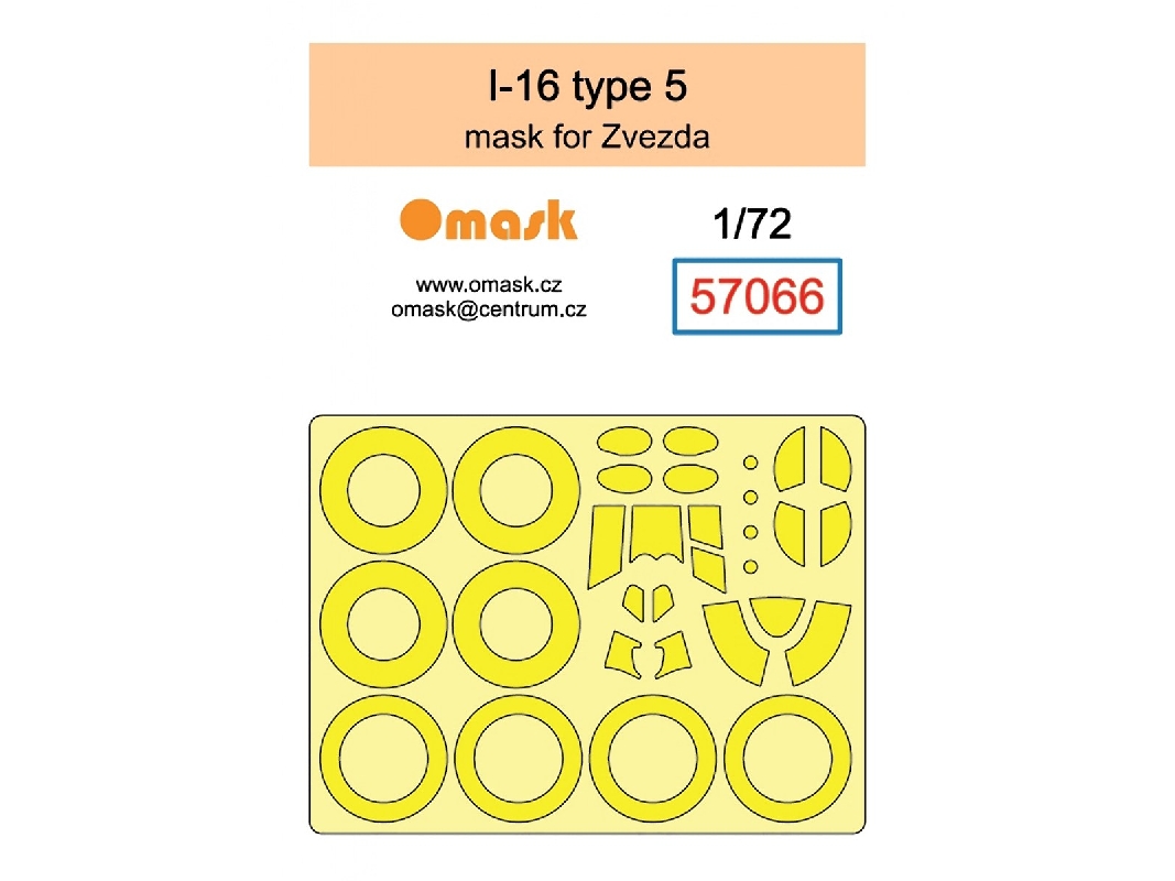 Polikarpov I-16 Type 5 - Mask Set (For Zvezda Kits) - image 1