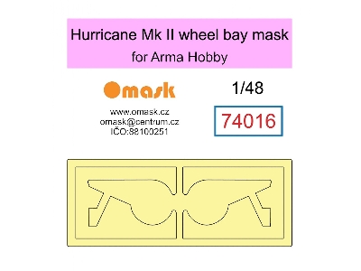 Hawker Hurricane Mk.Ii Wheel Bay Mask (For Arma Hobby Kits) - image 1