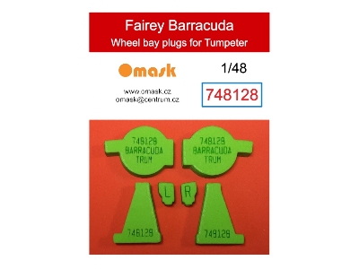 Fairey Barracuda - Wheel Bay Plugs (For Trumpeter Kits) - image 1