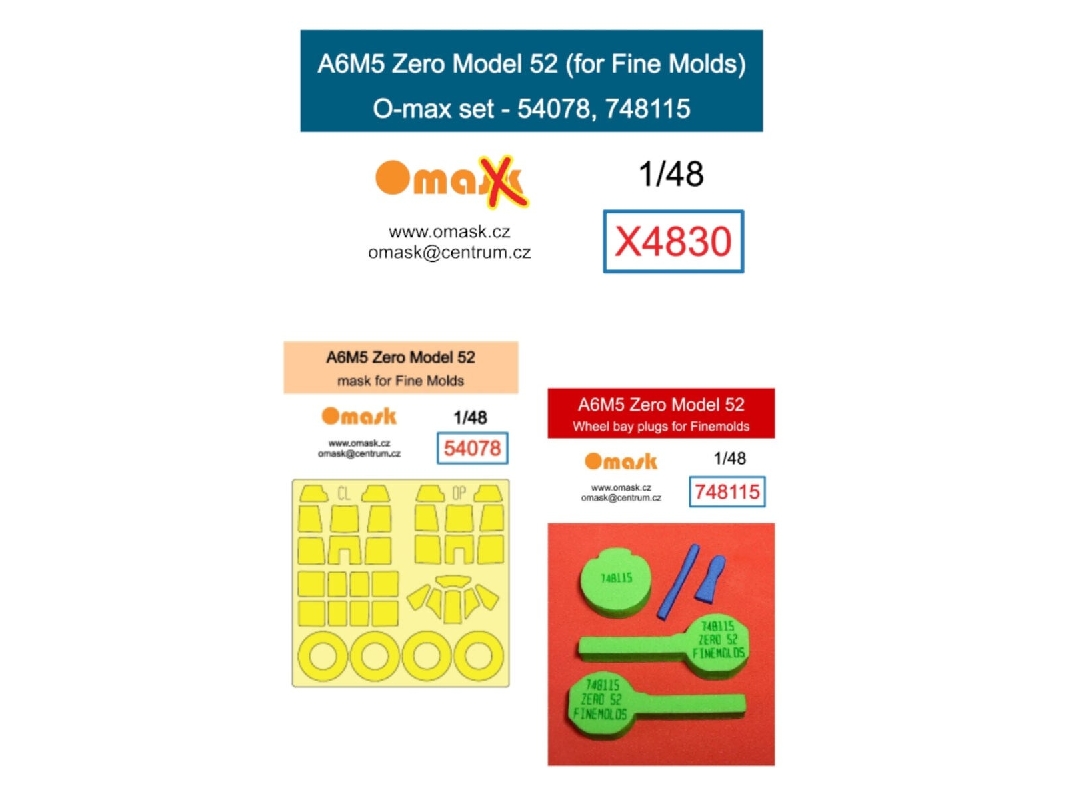 Mitsubishi A6m5 Zero Model 52 - O-max Set (For Fine Molds Kits) - image 1