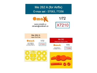 Messerschmitt Me 262 A - O-max Set (For Airfix Kits) - image 1