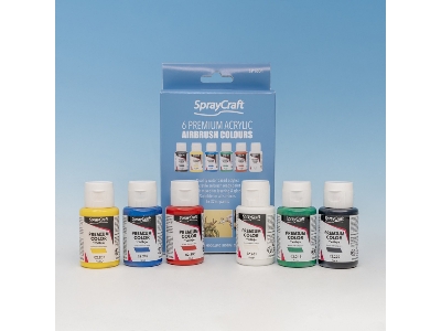 Sp1601 6 Premium Acrylic Airbrush Colours (32ml) - image 1