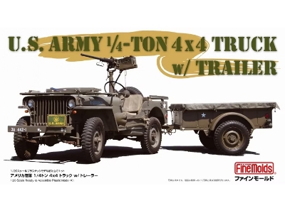 Us Army 1/4 Ton 4x4 Truck With Cal.50 & Trailer - image 1