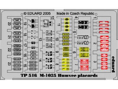 M-1025 placards 1/35 - image 1