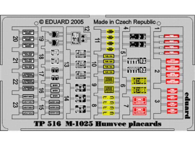 M-1025 placards 1/35 - image 1