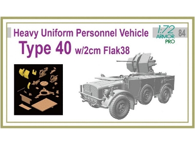 Heavy Uniform Personnel Vehicle Type 40 w/2cm Flak38 - image 1