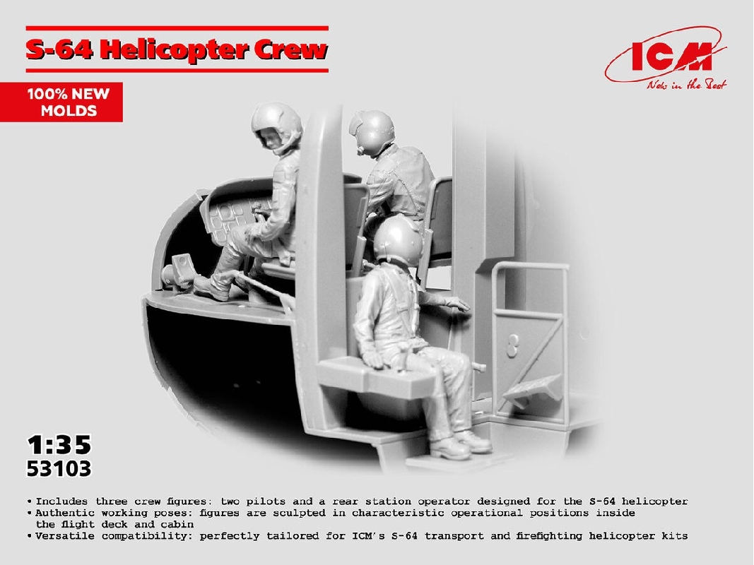 Sikorsky S-64 - Helicopter Crew (3 Figures) - image 1