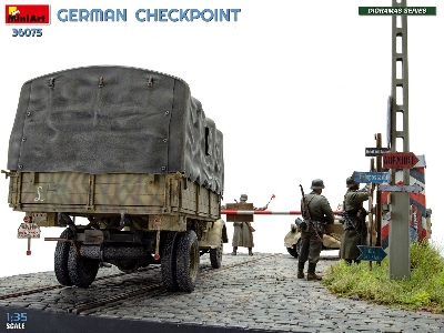 German Checkpoint - 3t Cargo Truck 3,6-36s & Kfz.1 Type 170vk With Feldgendarmerie (Big Set) - image 8