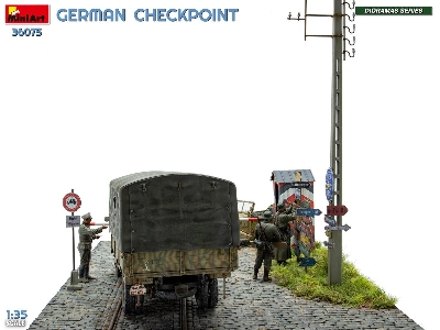 German Checkpoint - 3t Cargo Truck 3,6-36s & Kfz.1 Type 170vk With Feldgendarmerie (Big Set) - image 9