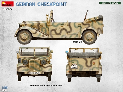 German Checkpoint - 3t Cargo Truck 3,6-36s & Kfz.1 Type 170vk With Feldgendarmerie (Big Set) - image 55