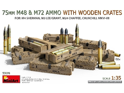 75 Mm M48 & M72 Ammo With Wooden Crates - image 1