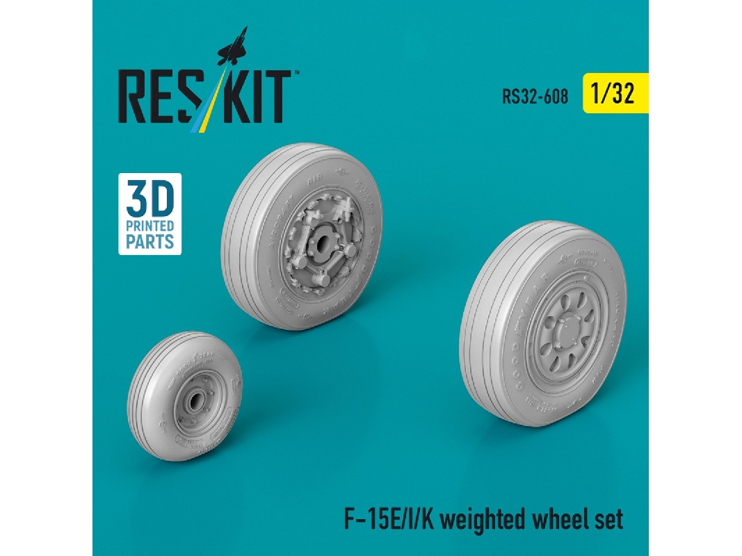 Boeing F-15 E / I / K - Weighted Wheel Set (3d-printed) - image 1