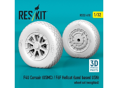F4u Corsair (Usmc) / F6f Hellcat (Land Based Us Navy) - Weighted Wheel Set (3d-printed) - image 3