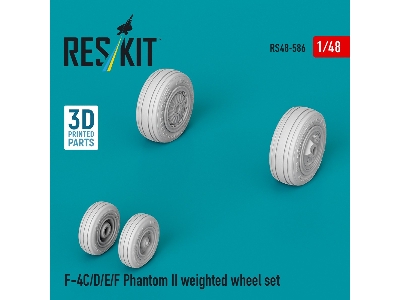 Mcdonnell Douglas F-4 C/D/E/F Phantom Ii - Weighted Wheel Set (3d-printed) - image 1