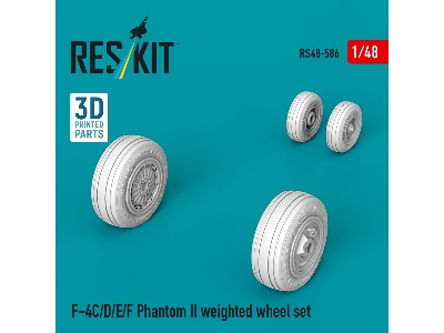 Mcdonnell Douglas F-4 C/D/E/F Phantom Ii - Weighted Wheel Set (3d-printed) - image 2